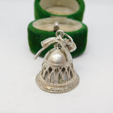 Sterling Silver Ringing Bell Charm Pendant Vintage c1970
