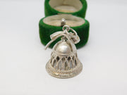 Sterling Silver Ringing Bell Charm Pendant Vintage c1970
