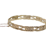 Sterling Silver Scroll Pattern Bangle Bracelet Contemporary 2001 Birmingham
