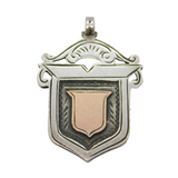 Sterling Silver & Gold Fronted Sporting Fob Medal Antique 1922 Birmingham