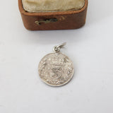 WW1 Sterling Silver Threepence Coin Charm Pendant Antique 1917