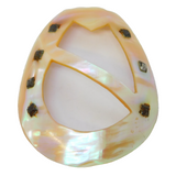 Georgian Large Carved Mother of Pearl Novelty Horseshoe Belt Buckle Antique