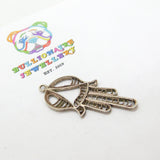 Sterling Silver Filigree Middle Finger Pendant Charm Vintage c1970