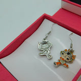 Boxed Pair of Beijing 2008 Olympics Mascot Earrings Vintage
