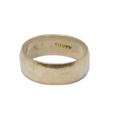 Sterling Silver 6mm Wide Wedding Band Ring Vintage c1970 Size I 1/2
