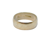 Sterling Silver 6mm Wide Wedding Band Ring Vintage c1970 Size I 1/2
