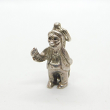 Sterling Silver Man With Candle Charm Vintage c1970