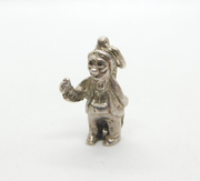 Sterling Silver Man With Candle Charm Vintage c1970
