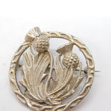Scottish Robert Allison Sterling Silver Thistle Brooch Pin Antique Glasgow