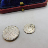 King William IV Sterling Silver 1 1/2 Penny Coin Charm or Pendant 1836 Antique