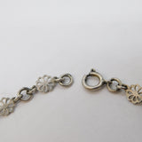Sterling Silver Floral Pattern Dress Bracelet Vintage c1970