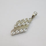 Sterling Silver 12 Stone White Sapphire Dress Charm Pendant Vintage c1970