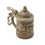 Sterling Silver Beer Tankard Stein Charm Pendant Vintage c1970