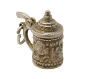 Sterling Silver Beer Tankard Stein Charm Pendant Vintage c1970