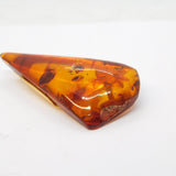 20th Century Gold Plated Large Amber Specimen Brooch Vintage c1950s