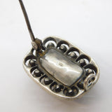 19th Century Continental .900 Silver, Topaz & Paste Set Brooch Antique c1880s