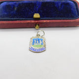 Sterling Silver and Coloured Enamel Travel Shield 'Weymouth' Charm Vintage c1970