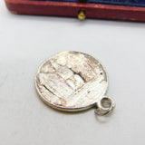 Silver Dipped Authentic Italian 5 Lire Coin Charm Pendant 1923