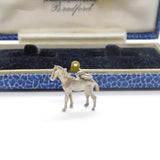Sterling Silver Standing Horse or Foal Charm Pendant Vintage c1970