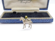 Sterling Silver Standing Horse or Foal Charm Pendant Vintage c1970