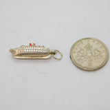 Sterling Silver Steam Liner Ship Charm Pendant Vintage 1967 Birmingham