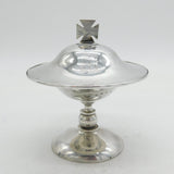 Irish Victorian Sterling Silver Communion Wafer Holder & Cover Antique Dublin