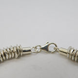 Studio Jewellery Sterling Silver Textured Link Bracelet Vintage c1970s