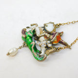 19th Century Austro-Hungarian Gold & Silver George Slaying the Dragon Pendant