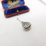 Sterling Silver Abstract Drop Charm Pendant Vintage c1970