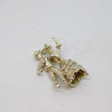 Sterling Silver Dancing Couple Figures Charm Pendant Vintage c1970