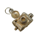 Sterling Silver Opening Birdie in Camera Charm Pendant Vintage c1970