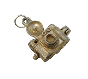 Sterling Silver Opening Birdie in Camera Charm Pendant Vintage c1970