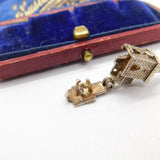 Sterling Silver Fairytale Church with Wedding Charm Pendant Vintage c1970