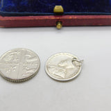 Sterling Silver King George V Indian Two Annas Coin 1917 Charm Pendant Antique