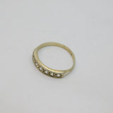 Sterling Silver 7 Spinel Half Eternity Band Ring Antique c1930 Size M 1/2