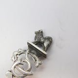 Sterling Silver Novelty Cast Dog Terminal Teaspoon Antique 1913 Birmingham