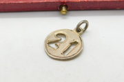 Sterling Silver Commemorative 21st Birthday Charm Pendant Vintage c1970