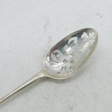 George II Sterling Silver Floral Pierced Mote Spoon Antique c1750