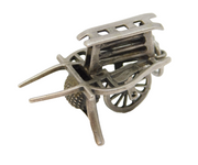 Sterling Silver Travelling Sales Wagon Charm Pendant Vintage c1970