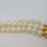 J. Köhle 9ct Gold & Cultured Pearl Triple Strand Necklace Vintage c1960s