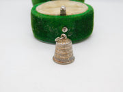 Sterling Silver Sewing Thimble Charm Pendant Vintage c1970