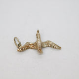 Sterling Silver Textured Sea Bird Charm Pendant Vintage c1970