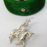 Sterling Silver Medieval Knight Charm Pendant Vintage c1970
