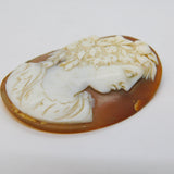 Victorian Large Carved Shell Classical Goddess Cameo Antique c1850s