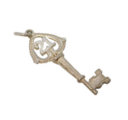 Sterling Silver 21st Birthday Key by Nuvo Charm Pendant Vintage c1970