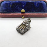 Sterling Silver Opening Cash Register with Pounds Charm Pendant Vintage c1970