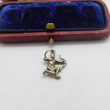 Sterling Silver Sagittarius the Archer Charm Pendant Vintage c1970