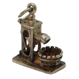 Sterling Silver Water Pump Charm Pendant Vintage c1970