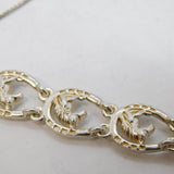 Sterling Silver Horseshoe Pattern Bracelet Vintage c1980