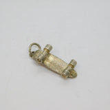 Sterling Silver Textured Skateboard Charm Pendant Vintage c1980s